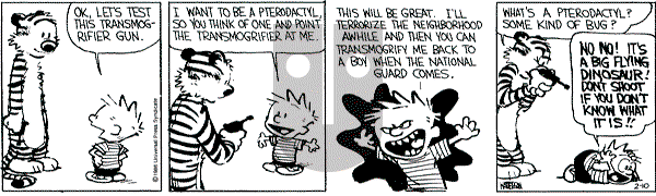 Calvin and Hobbes - Wednesday February 10, 1988 Comic Strip