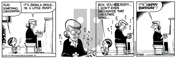 Grand Avenue on Saturday December 25, 1999 Comic Strip