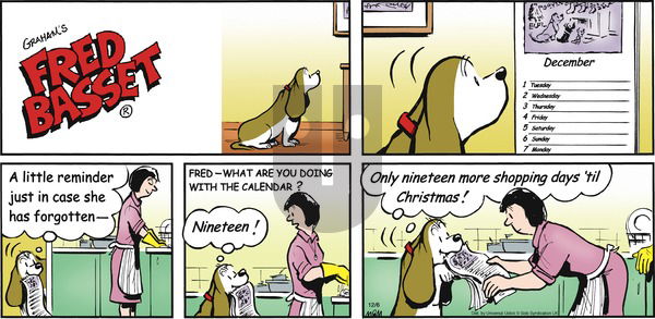 Fred Basset on Sunday December 6, 2015 Comic Strip