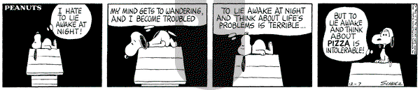 Peanuts on Monday December 7, 1964 Comic Strip