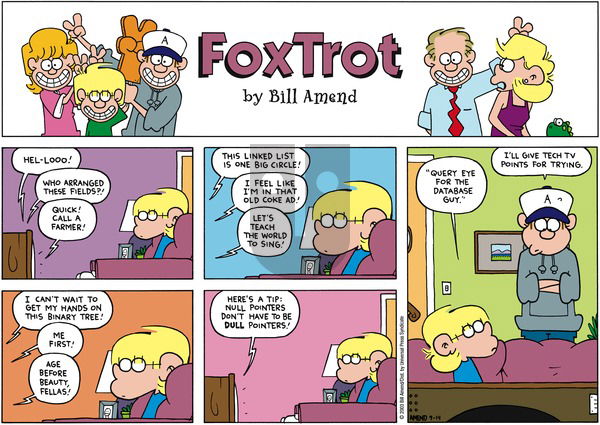 FoxTrot on Sunday September 14, 2003 Comic Strip