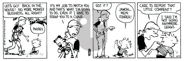 Calvin and Hobbes - Friday October 9, 1987 Comic Strip