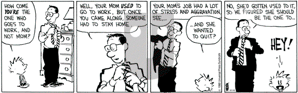 Calvin and Hobbes on Wednesday October 10, 1990 Comic Strip