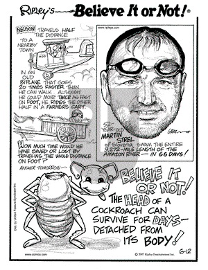 Ripley's Believe It or Not on Tuesday June 12, 2007 Comic Strip