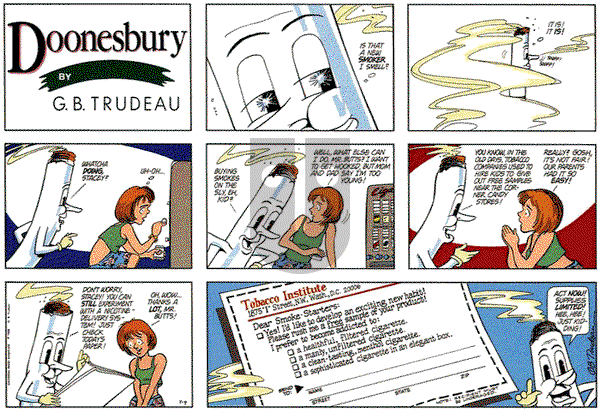 Doonesbury on Sunday July 9, 1989 Comic Strip