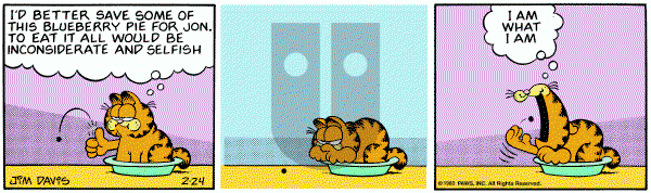 Garfield on Thursday February 24, 1983 Comic Strip