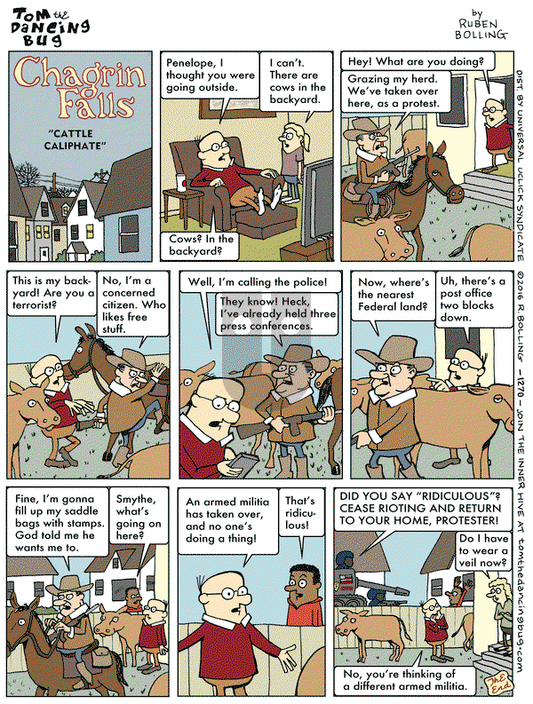 Tom the Dancing Bug on Friday January 8, 2016 Comic Strip