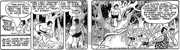 Alley Oop on Monday September 15, 1947 Comic Strip