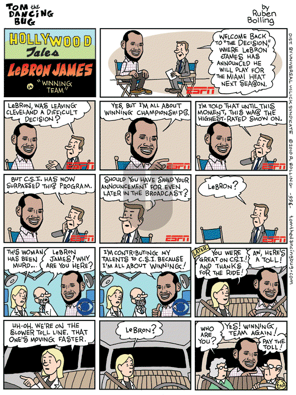 Tom the Dancing Bug on Friday July 16, 2010 Comic Strip