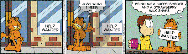 Garfield on Saturday August 9, 2014 Comic Strip