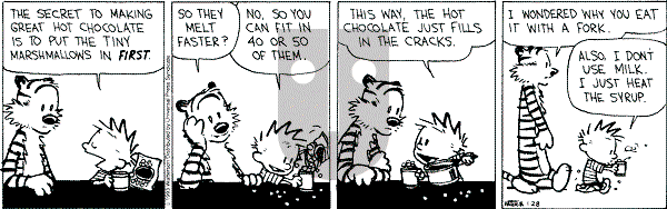 Calvin and Hobbes - Thursday January 28, 1993 Comic Strip