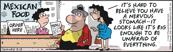 Frank and Ernest on Thursday March 13, 2014 Comic Strip