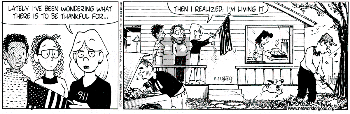 Luann - Thursday November 22, 2001 Comic Strip