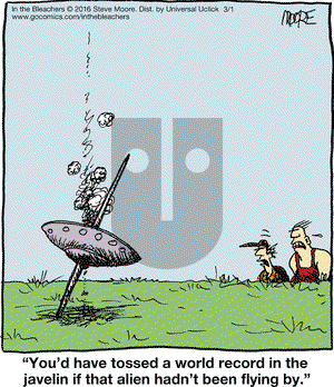 In the Bleachers on Tuesday March 1, 2016 Comic Strip