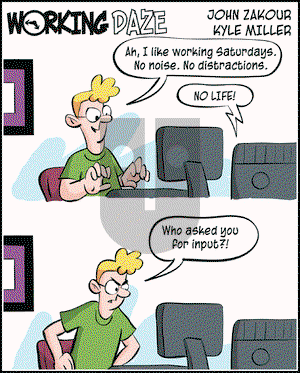 Working Daze on Saturday July 19, 2003 Comic Strip