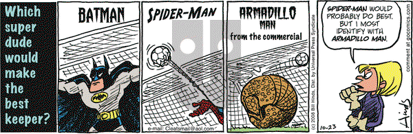 Cleats on Thursday October 23, 2008 Comic Strip