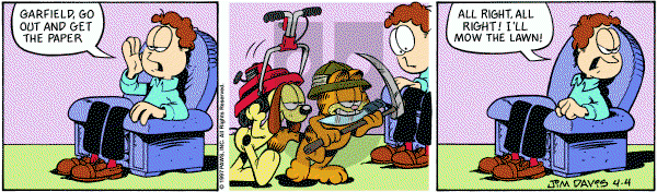 Garfield on Friday April 4, 1997 Comic Strip