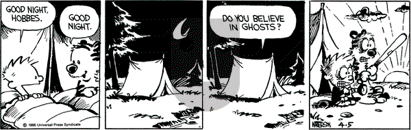 Calvin and Hobbes on Saturday April 5, 1986 Comic Strip