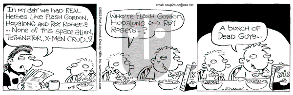 Soup to Nutz - Old on Thursday August 28, 2003 Comic Strip