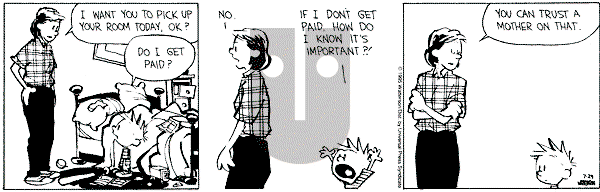 Calvin and Hobbes - Saturday July 29, 1995 Comic Strip