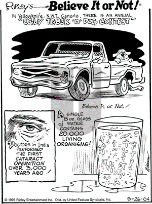 Ripley's Believe It or Not - Wednesday May 26, 2004 Comic Strip