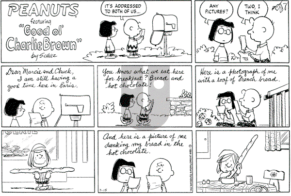Peanuts - Sunday July 15, 1984 Comic Strip