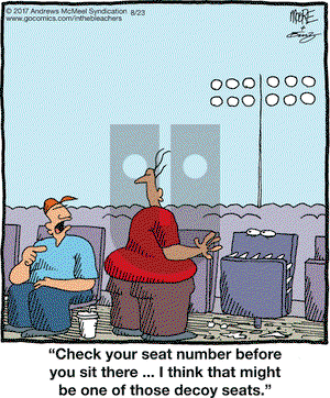 In the Bleachers on Wednesday August 23, 2017 Comic Strip