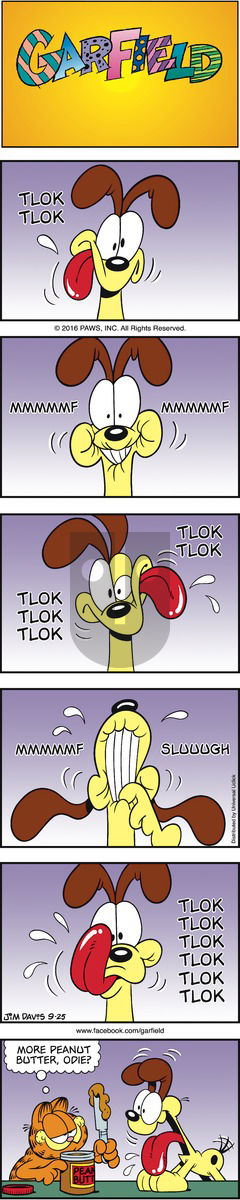 Garfield on Sunday September 25, 2016 Comic Strip