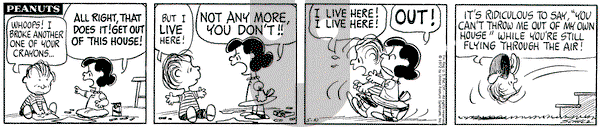 Peanuts on Wednesday May 10, 1972 Comic Strip
