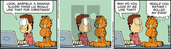 Garfield on Wednesday December 10, 2014 Comic Strip