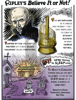 Ripley's Believe It or Not - Wednesday October 30, 2024 Comic Strip