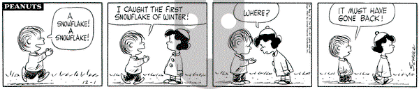 Peanuts on Friday December 1, 1961 Comic Strip