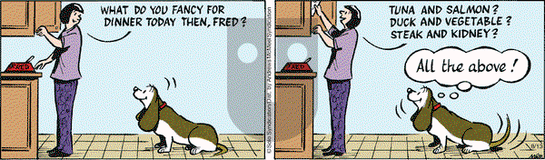 Fred Basset on Monday August 13, 2018 Comic Strip