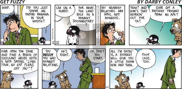 Get Fuzzy on Sunday April 7, 2013 Comic Strip
