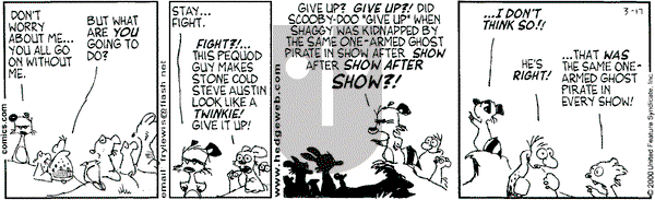 Over the Hedge on Friday March 17, 2000 Comic Strip