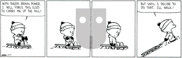 Calvin and Hobbes on Monday February 17, 2025 Comic Strip