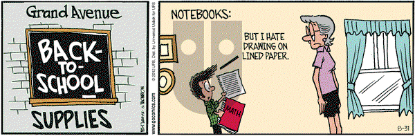Grand Avenue on Friday August 31, 2012 Comic Strip