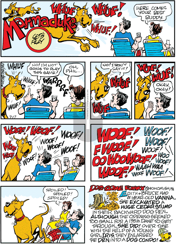 Marmaduke on Sunday July 17, 2011 Comic Strip