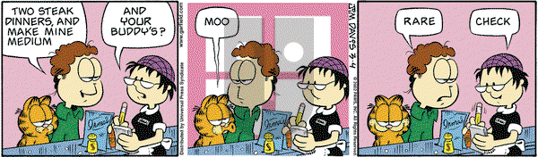 Garfield on Monday March 4, 2002 Comic Strip