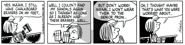 Peanuts on Thursday May 17, 1984 Comic Strip