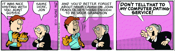 Garfield on Saturday November 12, 1983 Comic Strip