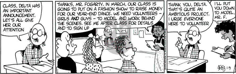 Luann - Monday January 9, 1995 Comic Strip