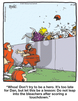 In the Bleachers - Saturday November 10, 2007 Comic Strip