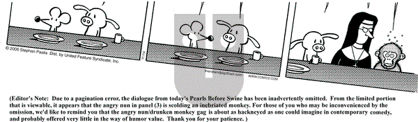 Pearls Before Swine on Tuesday November 14, 2006 Comic Strip