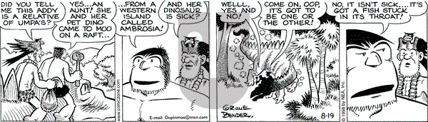 Alley Oop on Wednesday August 19, 1998 Comic Strip