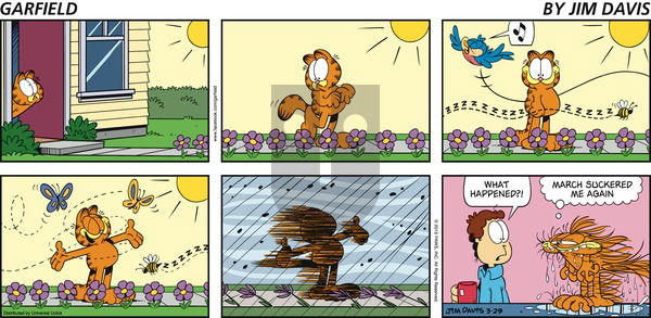 Garfield on Sunday March 29, 2015 Comic Strip