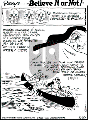 Ripley's Believe It or Not on Thursday February 15, 1996 Comic Strip