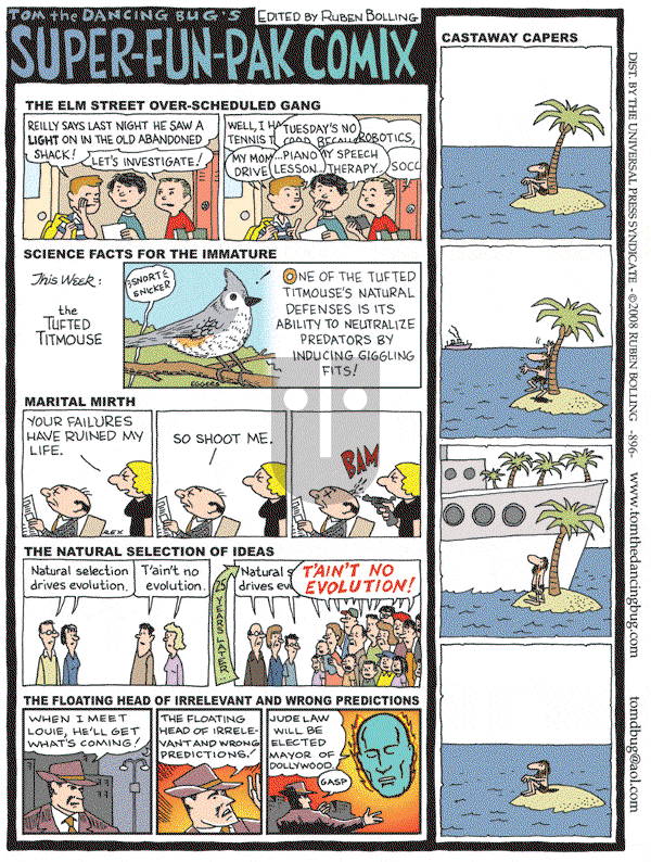 Tom the Dancing Bug on Saturday April 19, 2008 Comic Strip