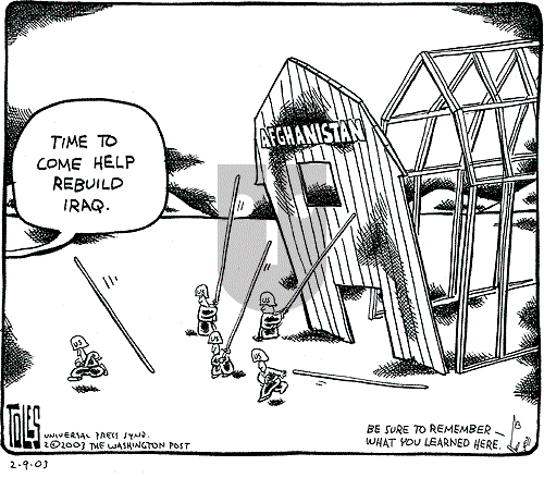 Tom Toles - Sunday February 9, 2003 Comic Strip
