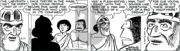 Alley Oop on Tuesday February 11, 1997 Comic Strip